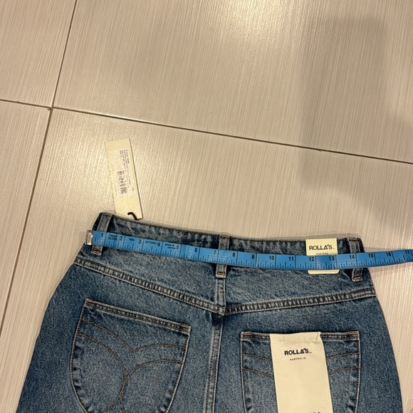 Rolla’s NWT Dusters High Rise Slim Distressed Jeans in Vintage Blue - Picture 10 of 12
